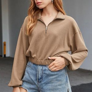 quarter zip knit pullover